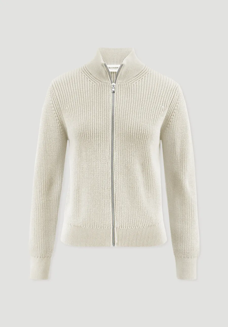 Strick Jacke Regular aus reiner Bio-Baumwolle von hessnatur