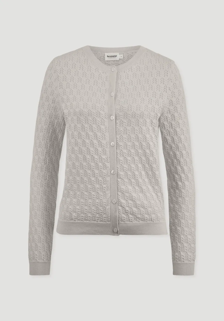 Strick Jacke Regular aus Bio-Baumwolle mit Merinowolle von hessnatur