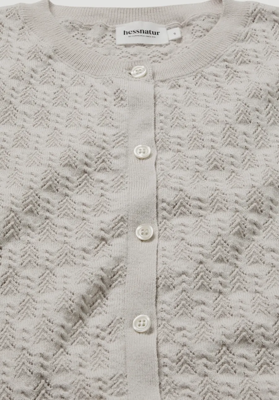 Strick Jacke Regular aus Bio-Baumwolle mit Merinowolle von hessnatur