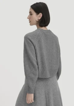 Strick Jacke Relaxed Cropped aus Bio-Merinowolle mit Bio-Baumwolle von hessnatur