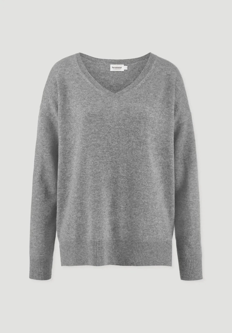 Strick Pullover Oversized aus Bio-Merinowolle mit Cashmere von hessnatur