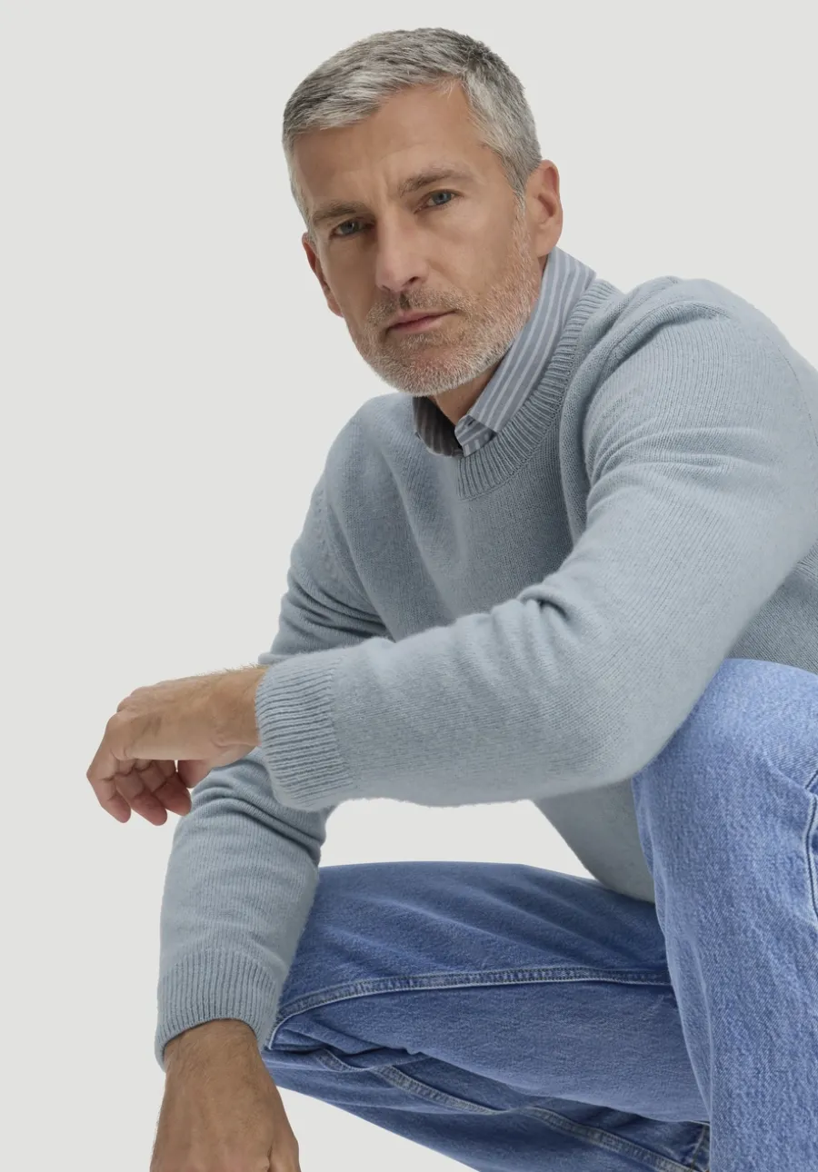 Strick Pullover Regular aus Bio-Merinowolle mit Bio-Baumwolle von hessnatur