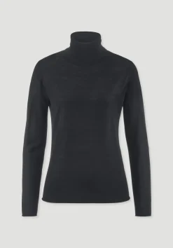 Strick Rollkragen Pullover Slim aus reiner Bio-Merinowolle von hessnatur