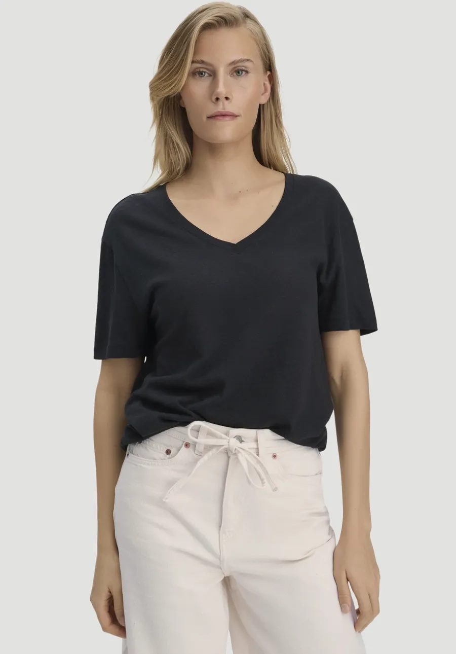 T-Shirt Oversize aus Leinen und Bio-Baumwolle von hessnatur
