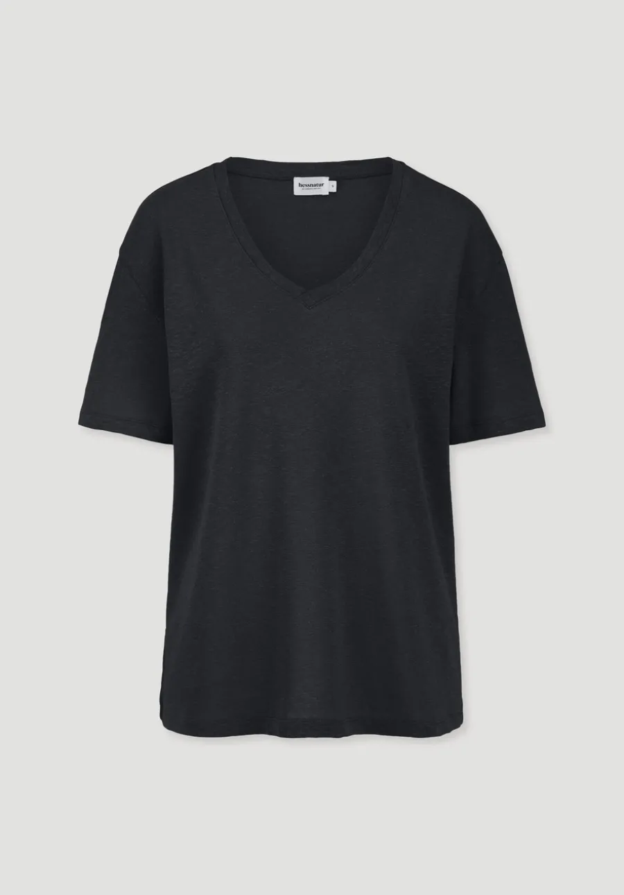 T-Shirt Oversize aus Leinen und Bio-Baumwolle von hessnatur