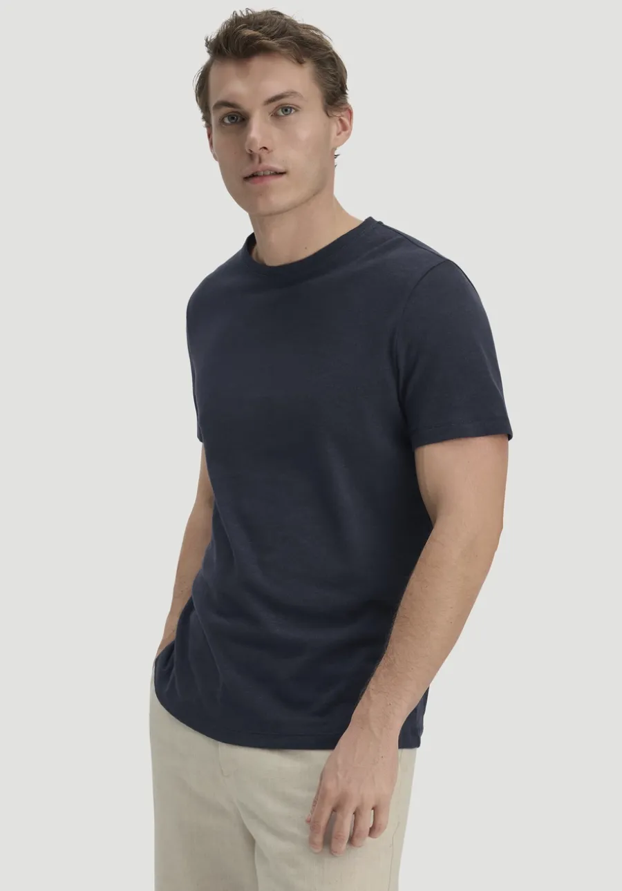 T-Shirt Regular aus Leinen und Bio-Baumwolle von hessnatur