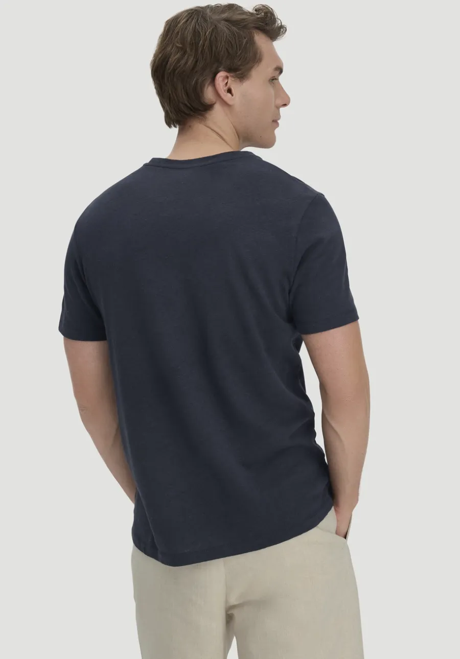 T-Shirt Regular aus Leinen und Bio-Baumwolle von hessnatur