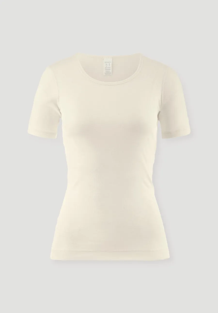 T-Shirt SILK & WARM TOUCH mit Bio-Merinowolle und Seide von hessnatur
