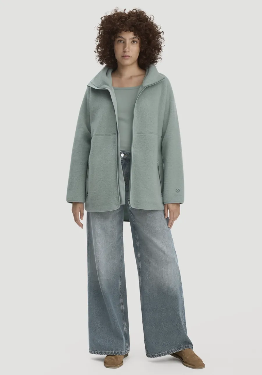 Wollfleece Jacke Oversized aus reiner Bio-Merinowolle von hessnatur