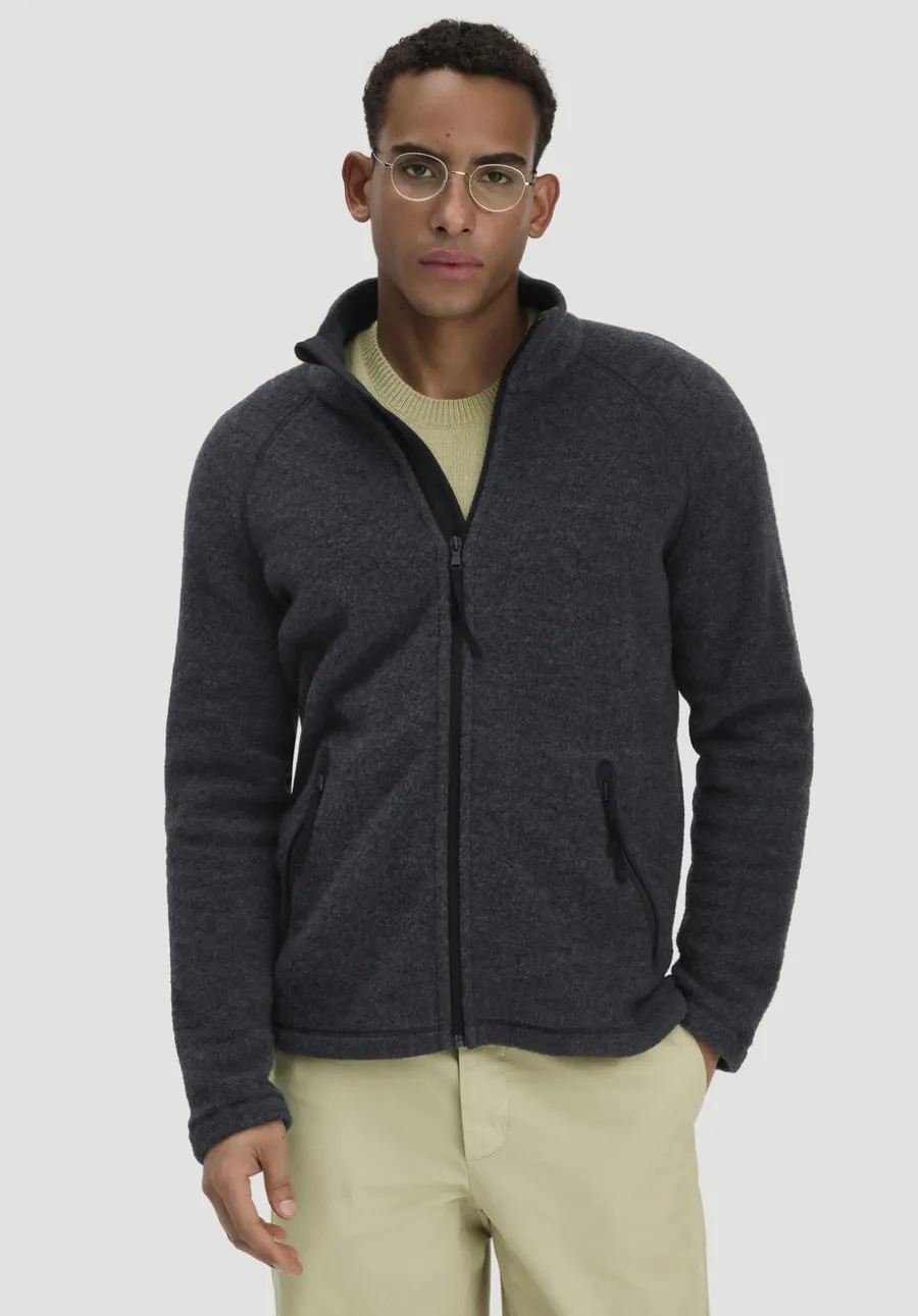 Wollfleece Jacke Regular aus reiner Bio-Merinowolle von hessnatur