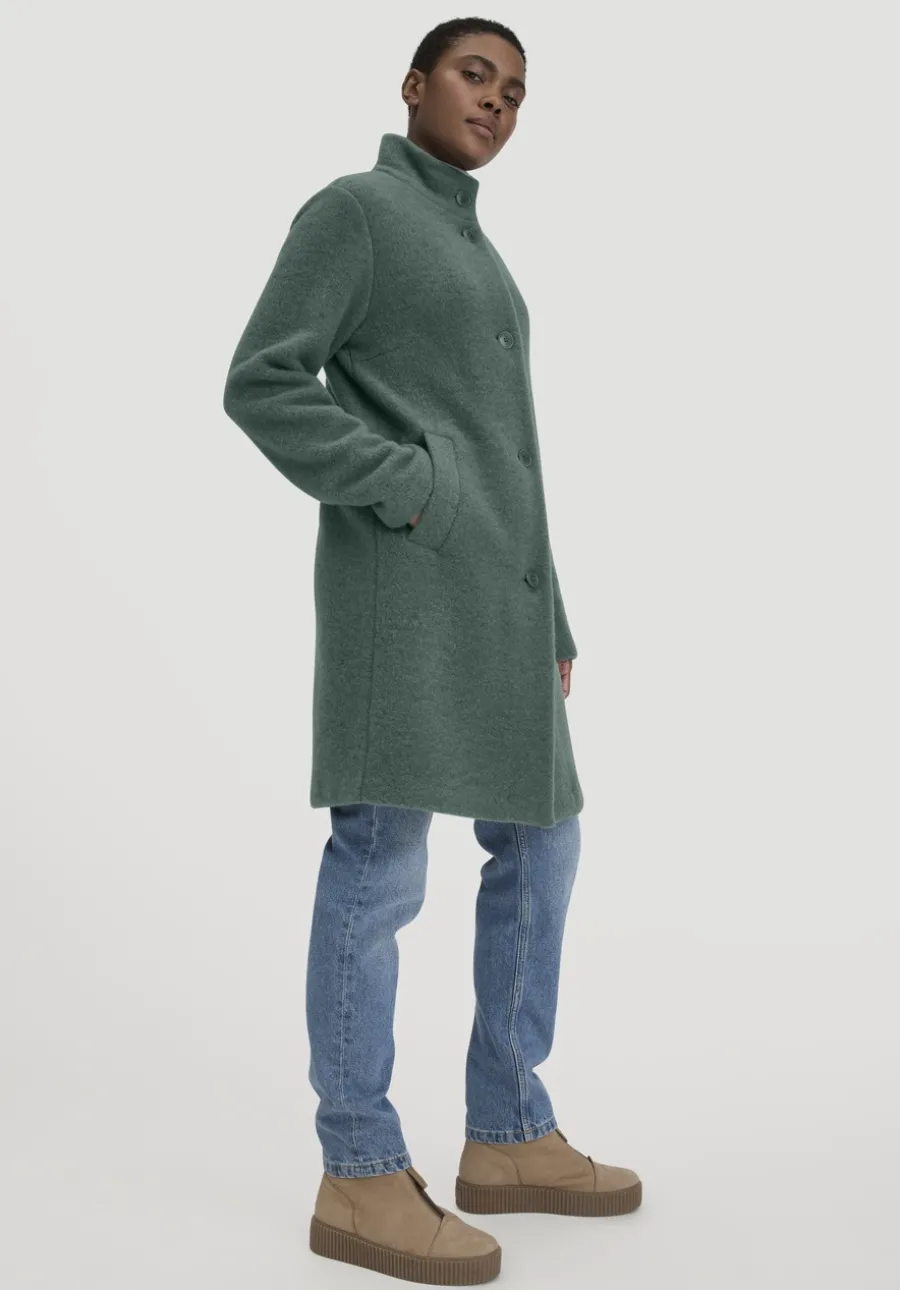 Wollfleece Mantel Regular aus reiner Bio-Merinowolle von hessnatur