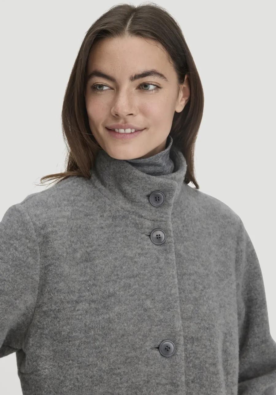 Wollfleece Mantel Regular aus reiner Bio-Merinowolle von hessnatur
