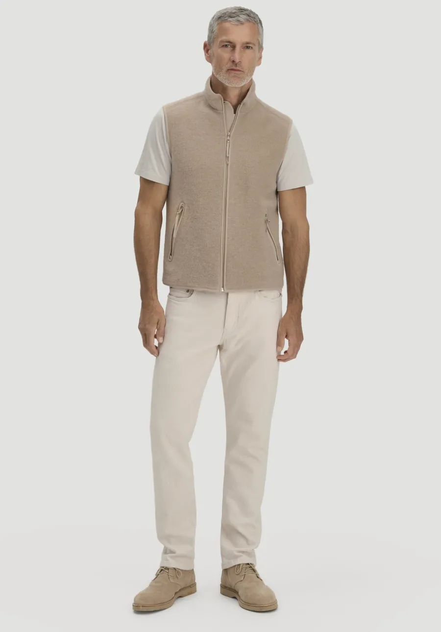 Wollfleece Weste Regular aus reiner Bio-Merinowolle von hessnatur