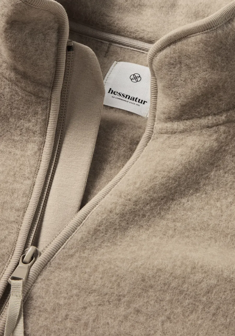 Wollfleece Weste Regular aus reiner Bio-Merinowolle von hessnatur