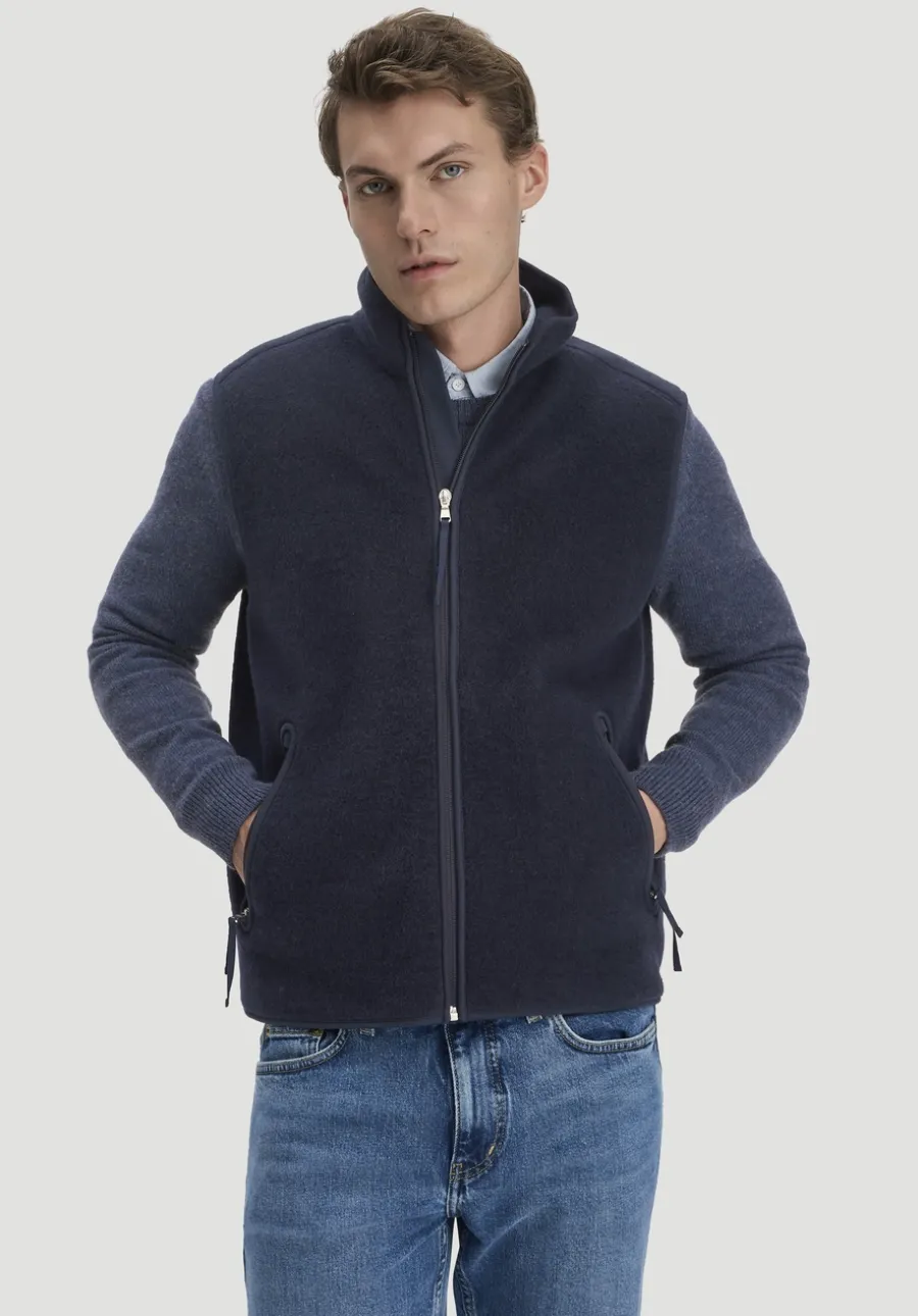 Wollfleece Weste Regular aus reiner Bio-Merinowolle von hessnatur