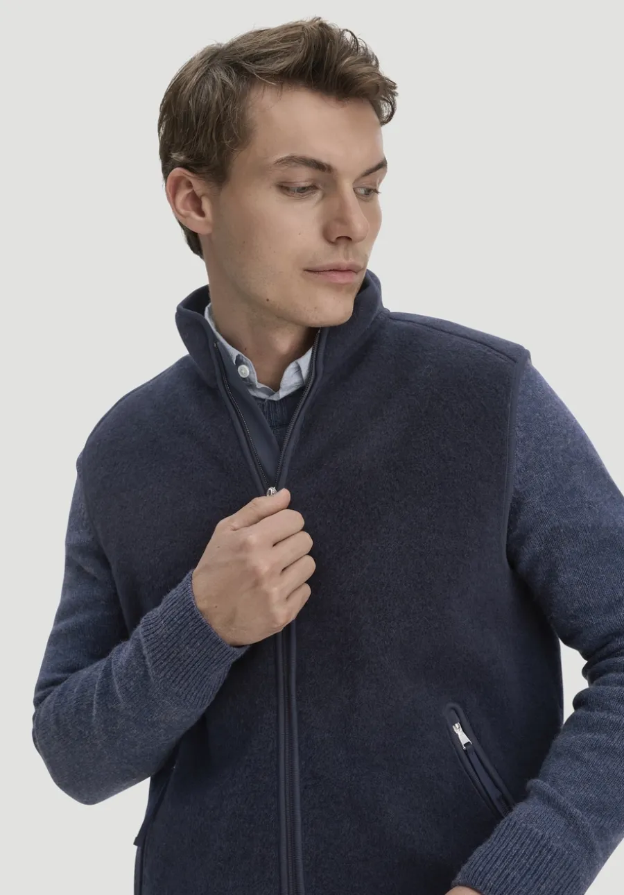 Wollfleece Weste Regular aus reiner Bio-Merinowolle von hessnatur