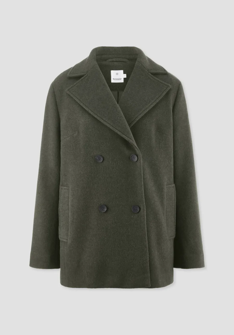 Wolljacke Caban Relaxed aus reiner Bio-Schurwolle von hessnatur